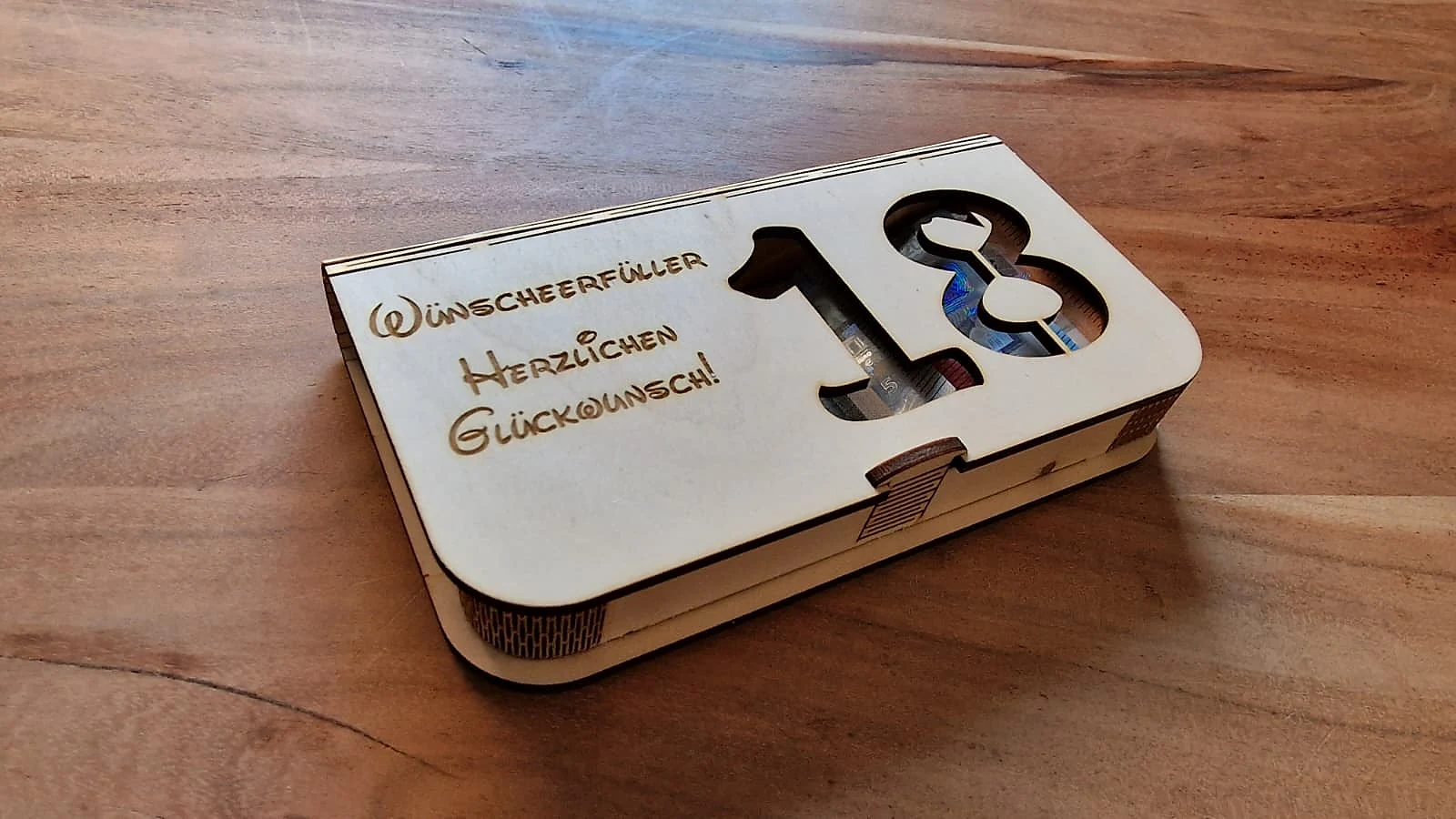 Geldgeschenkbox zum 18. Geburtstag