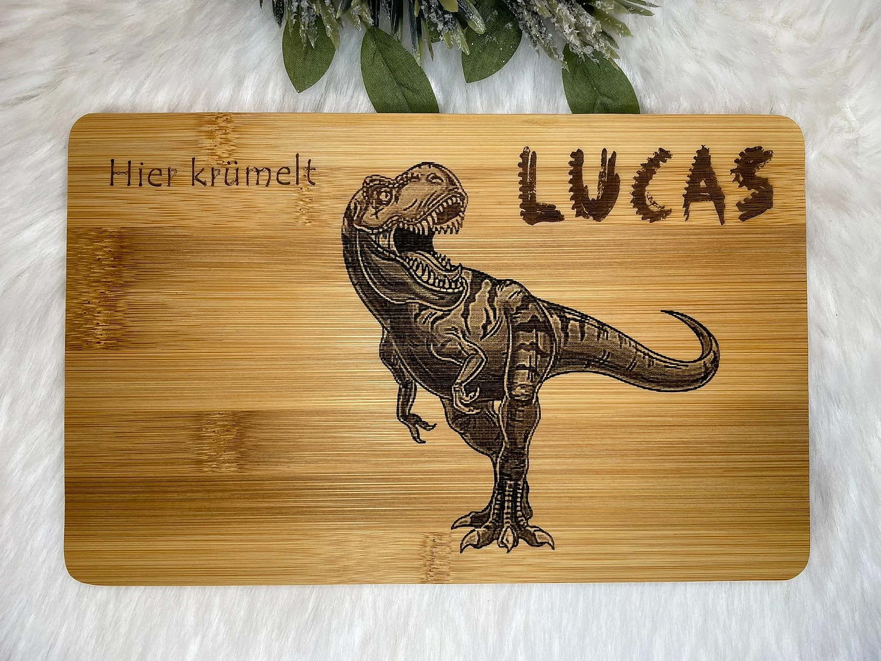 Frühstücksbrett mit Dinosaurier